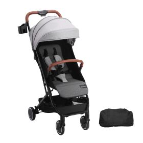 Standard Baby Stroller, Infant Toddler Stroller with Bassinet, 3rd-Gear Adjustable Backrest & Foldable & Reversible Seat