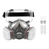 Respirator Mask, Reusable Half Face Cover with Safety Glasses and Filters, Organic Vapor Mask and Dust-proof Face Cover, for Painting, Polishing