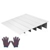 Door Threshold Ramp, 5 inch Rise, Aluminum Alloy Threshold Ramp Rated 800 lbs Load Capacity, Handicap Ramps for Home Steps for Wheelchair, Scooters