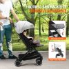 Standard Baby Stroller, Infant Toddler Stroller with Bassinet, 3rd-Gear Adjustable Backrest & Foldable & Reversible Seat