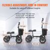 Folding Knee Scooter, Aluminum Steerable Knee Walker with Height-Adjustable Handlebar & Knee Pad, 12" All-Terrain Wheels, Dual Brakes