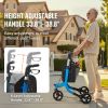 3 Wheels Rollator Walker for Seniors, Lightweight Aluminum Foldable Rolling Walker with Adjustable Handle