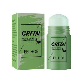 EELHOE Green Tea And Eggplant Solid Mask, Facial Deep Cleansing, Moisturizing And Firming Skin Smear Mud Mask Stick