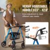 Rollator Walker for Seniors and Adult, Lightweight Aluminum Foldable Rolling Walker with Adjustable Seat and Handle